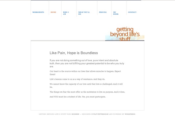 gettingbeyondlifestuff.com site used Modern