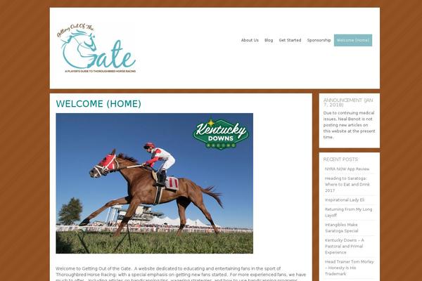 gettingoutofthegate.com site used Stripes and Blue
