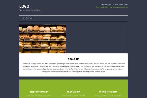 Simpleo theme site design template sample