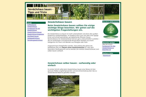 gewaechshaus-bauen.info site used Fischerstheme