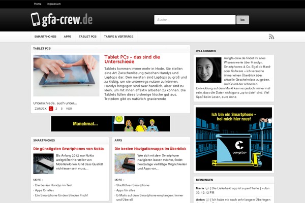 Gadget theme site design template sample