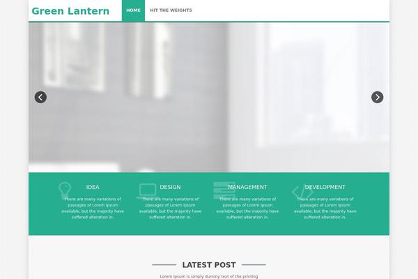 Green-lantern theme site design template sample