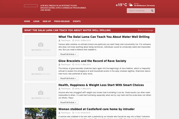 Allegro theme site design template sample