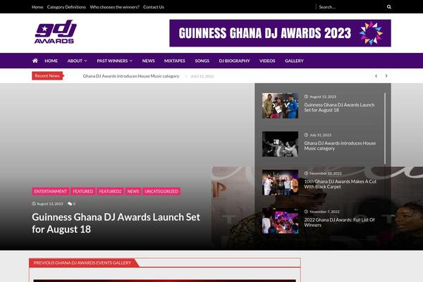 ghanadjawards.org site used VMagazine Lite