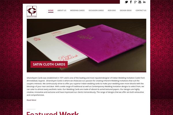 Vanguard theme site design template sample