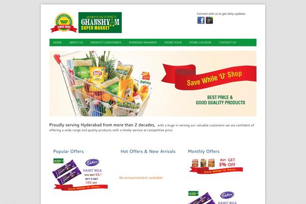 ghanshyamsupermarket.com site used Elegant
