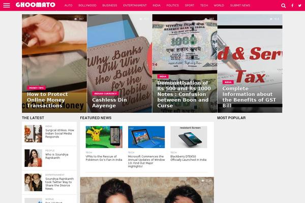 Flex Mag theme site design template sample