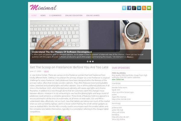 Minimal theme site design template sample