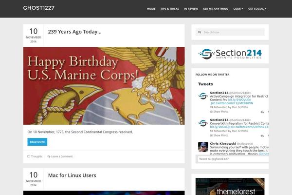 GoBlog theme site design template sample