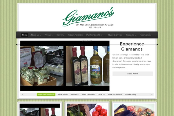 Restaurant theme site design template sample