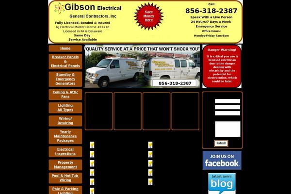 Gibson theme site design template sample