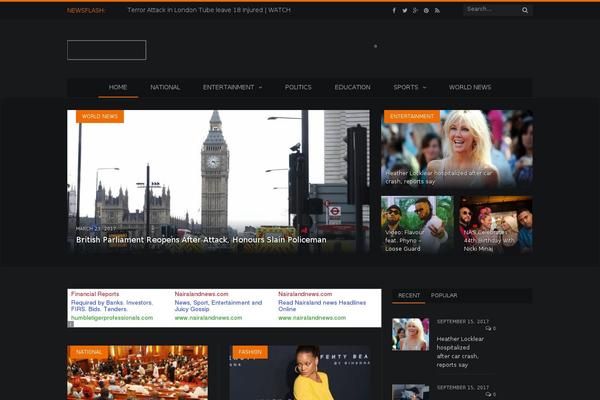 Newspaper Child theme site design template sample
