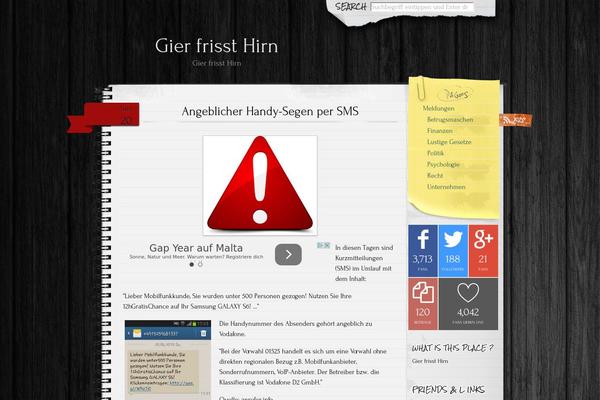 Anarcho Notepad theme site design template sample