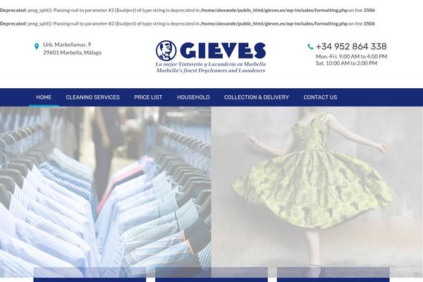 gieves.es site used Laundry