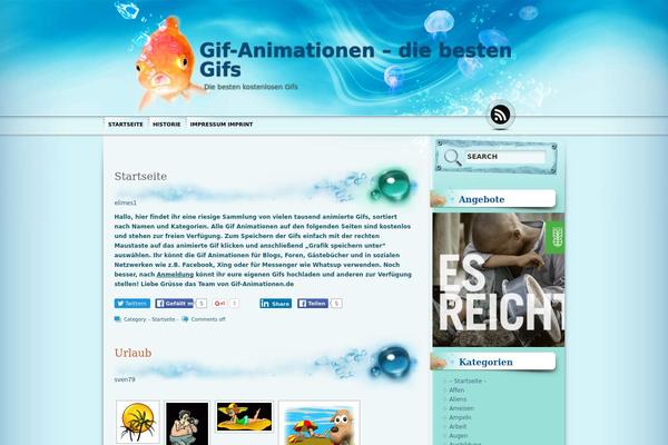 Aqua-blue theme site design template sample