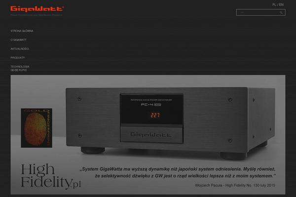 Gigawatt theme site design template sample