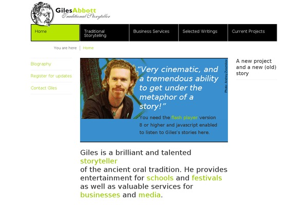 gilesabbott.com site used Storefront