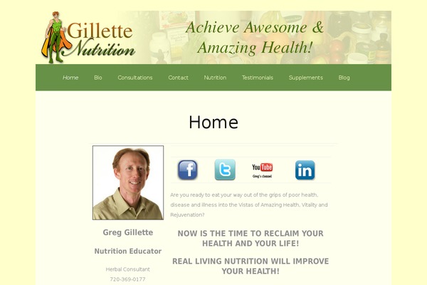 gillettenutrition.com site used Mckinley-wpcom
