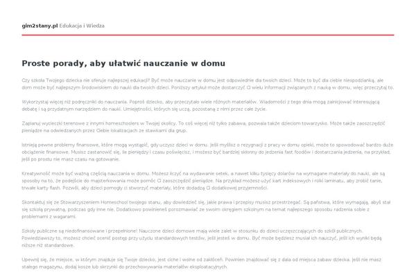 gim2stany.pl site used Tiny Framework