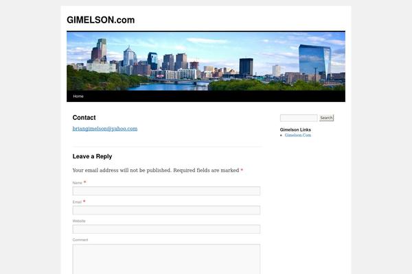 gimelson.com site used Twenty Ten