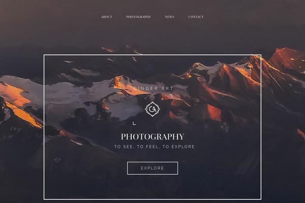 Ginger theme site design template sample