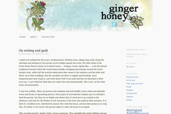 gingerandhoney.com site used Thesis_18b2