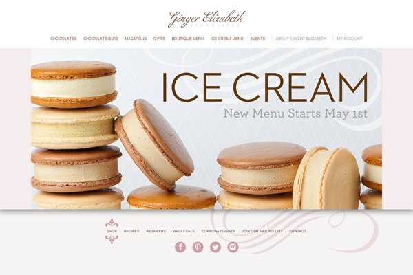 Ginger theme site design template sample