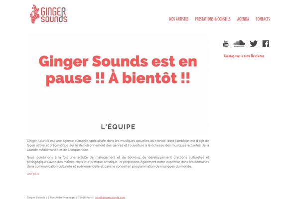 Ginger theme site design template sample