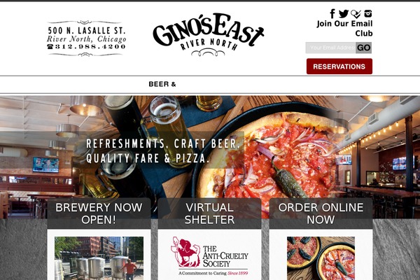 ginoseastrivernorth.com site used Ginos-pizza