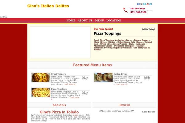 ginospizzatoledo.com site used Tastyplace