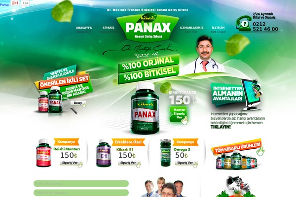 Panax theme site design template sample