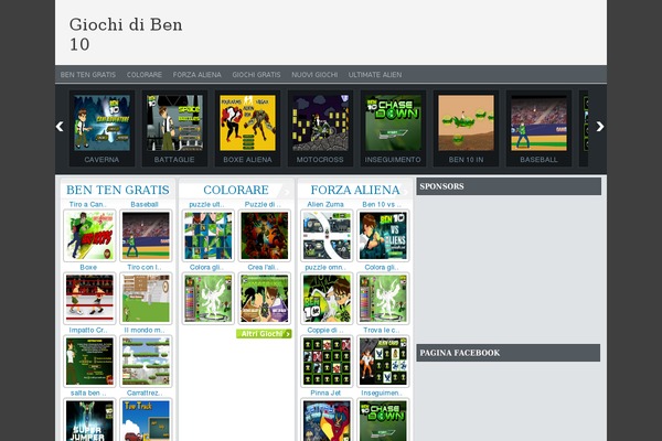 FunGames theme site design template sample