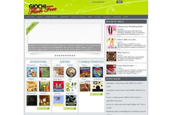 FunGames theme site design template sample