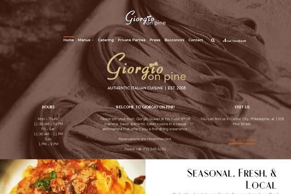 Ristorante theme site design template sample