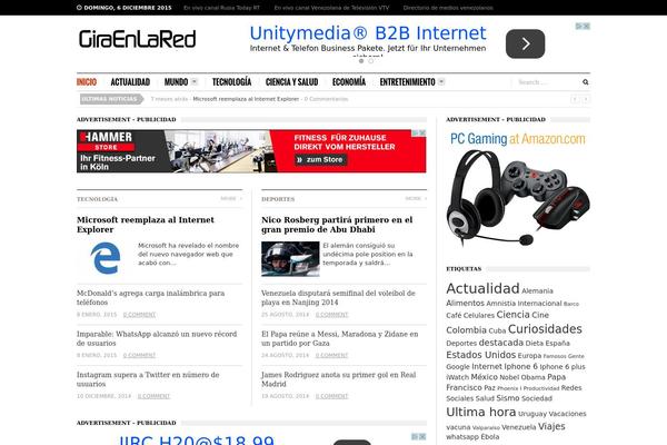 TrueNews theme site design template sample