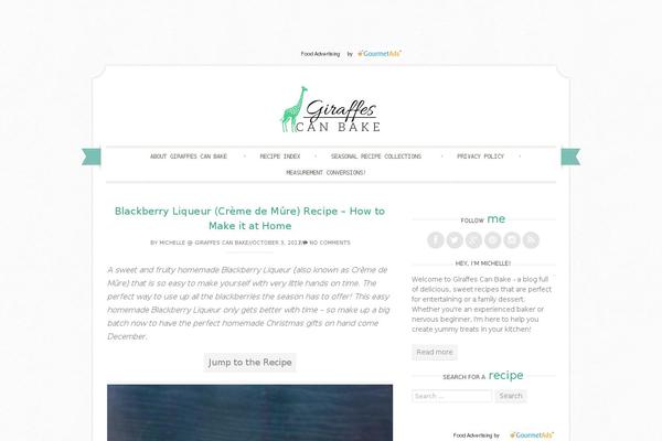 giraffescanbake.com site used Sugar and Spice