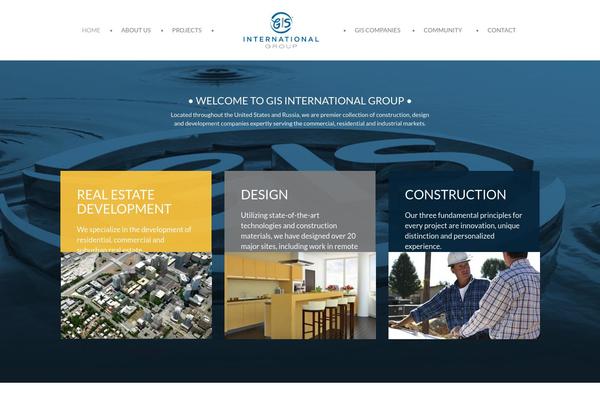 Gis theme site design template sample