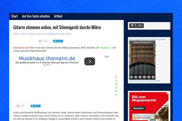 gitarre-stimmen.net site used Musik