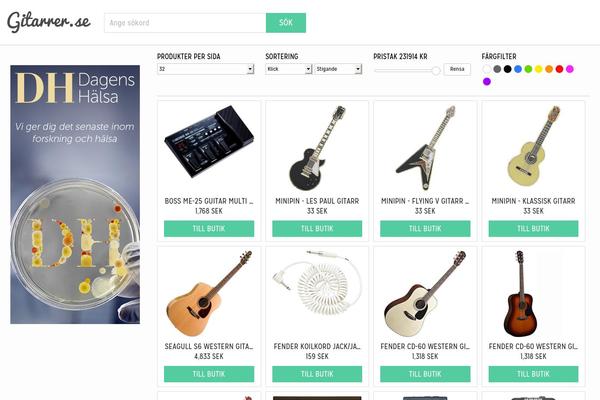 gitarrer.se site used Shopello-new