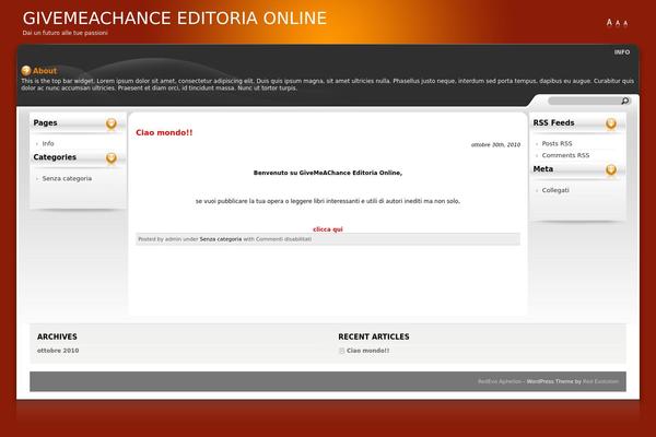 Red Evo Aphelion theme site design template sample