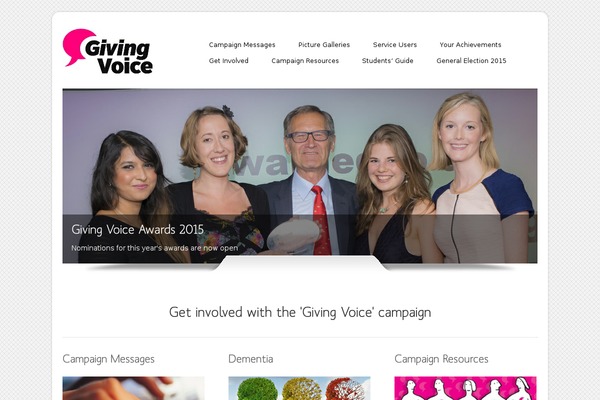 givingvoiceuk.org site used Dzonia Lite