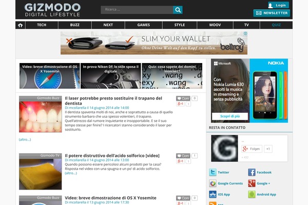 gizmodo.it site used Gizmodo_3