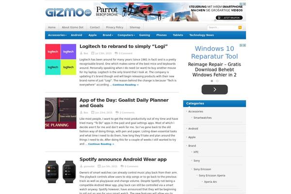 Resizable theme site design template sample