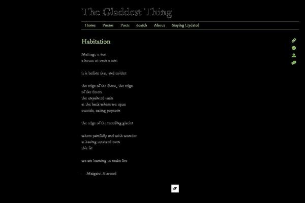 gladdestthing.com site used Bones_tgt