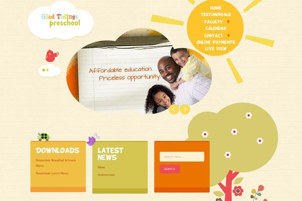 Kindergarten-theme theme site design template sample