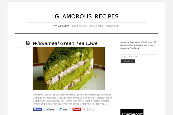 glamorousrecipes.com site used Elemin