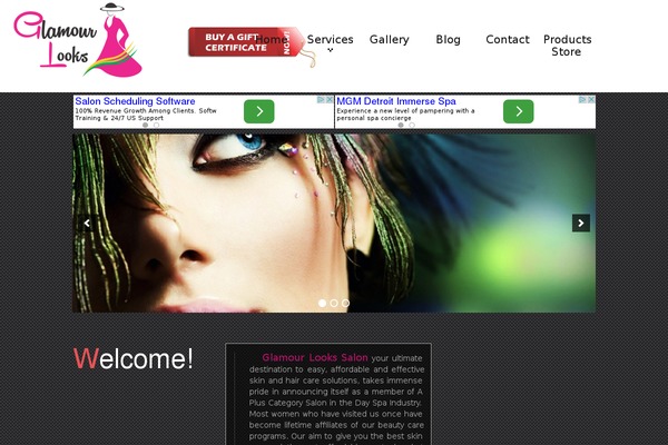 Glamour theme site design template sample