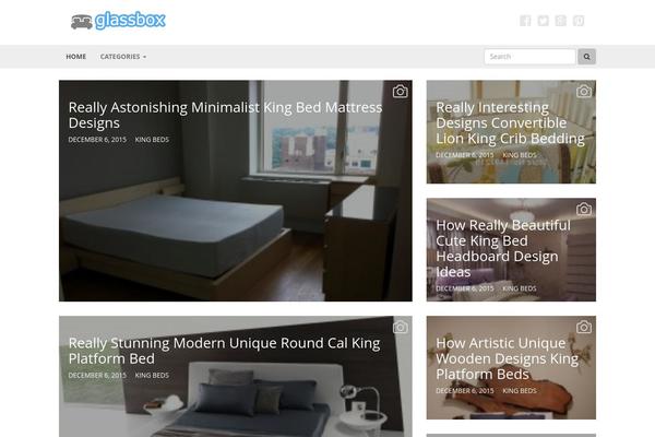 glass theme site design template sample