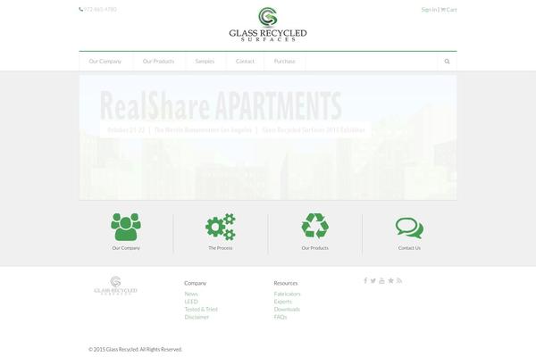 glassrecycled.com site used glass