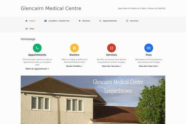 Vantage theme site design template sample